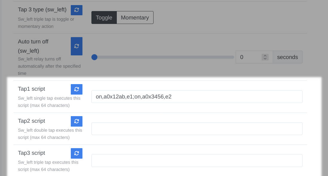 Script entry in Zigbee2MQTT