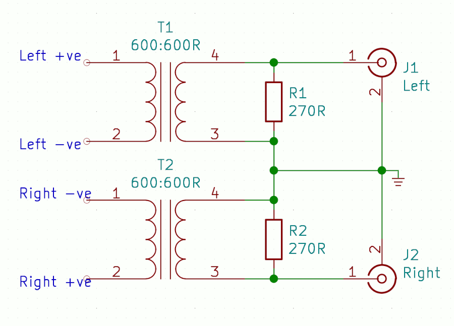 Differential to single-ended schematic