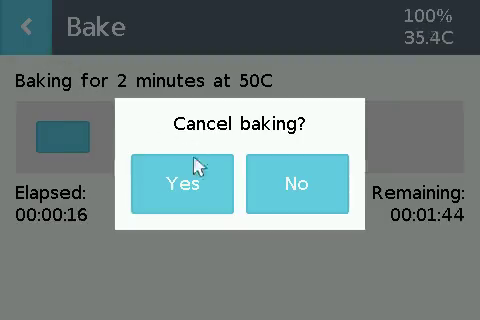Bake screen