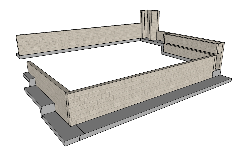 Walls and footings