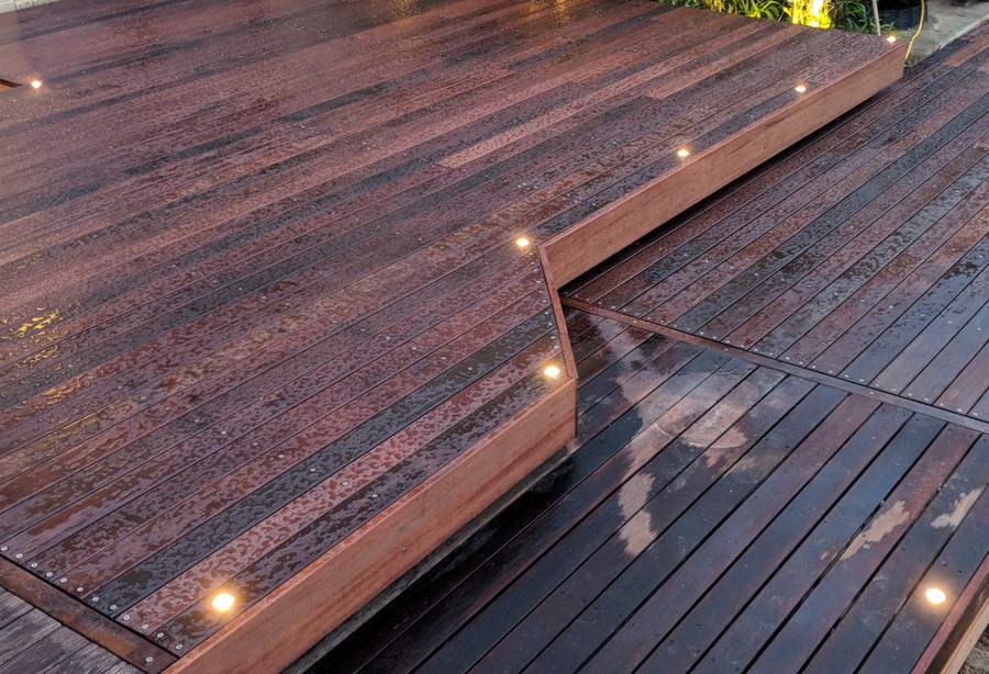 Deck lights on