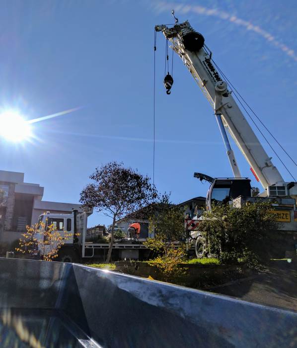 Setting up the counterweights