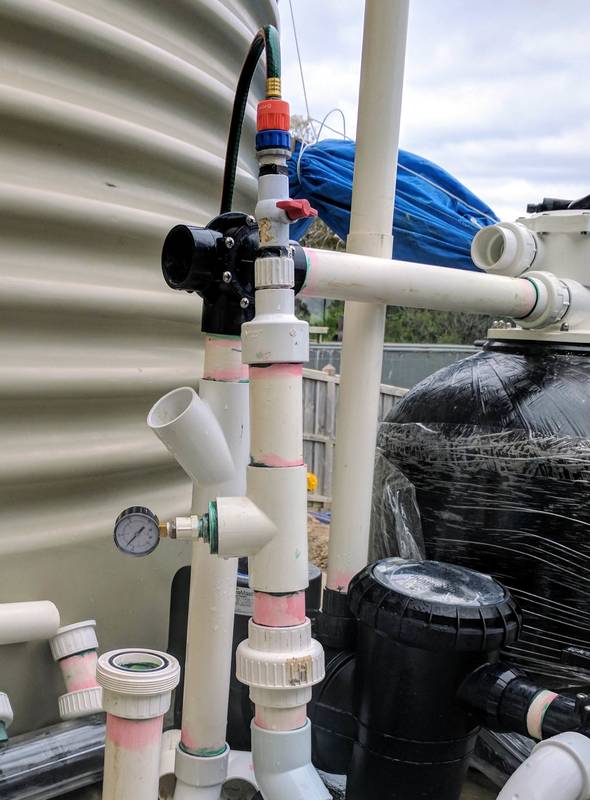 Pressure tester in place