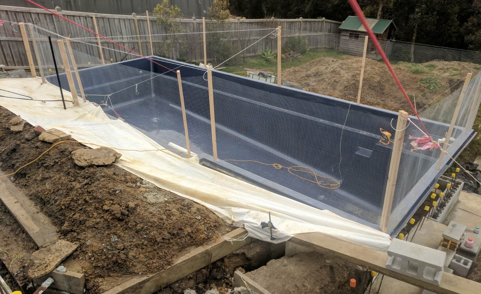 Completed temporary fence
